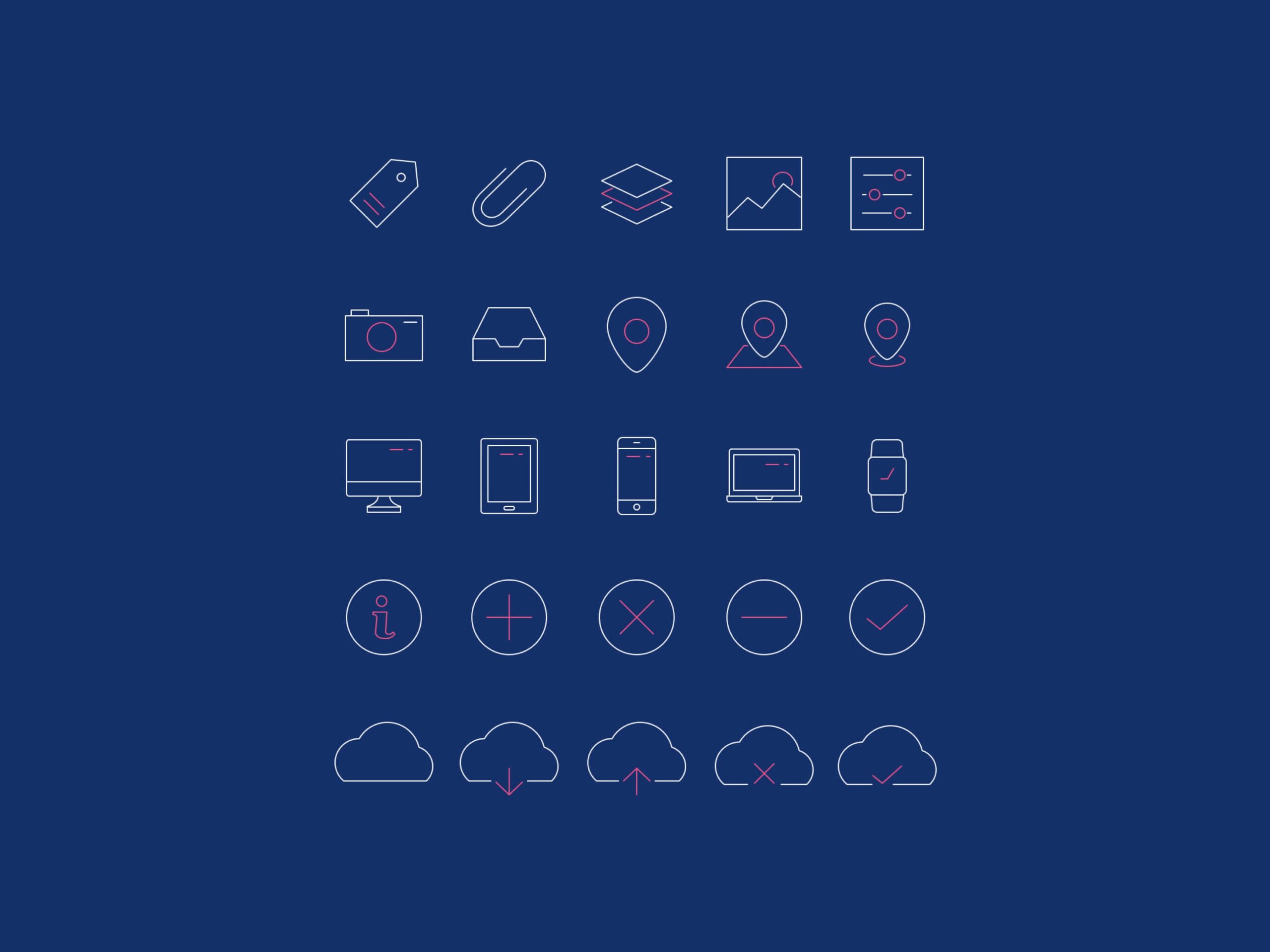 Set of general icons.
